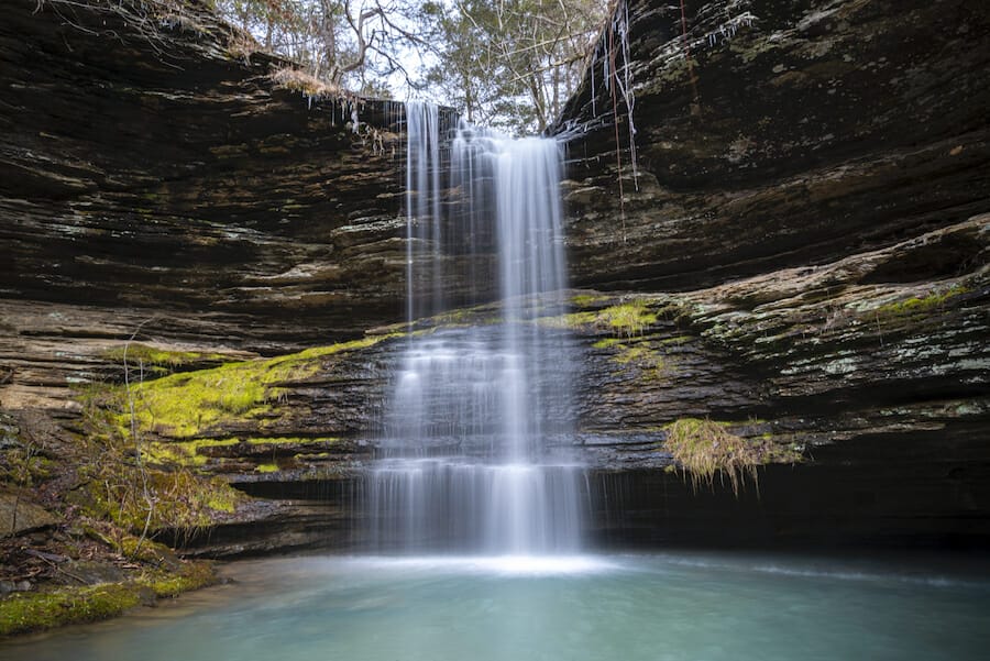 Arkansas Waterfalls - Schoolhouse Falls in Jerusalem